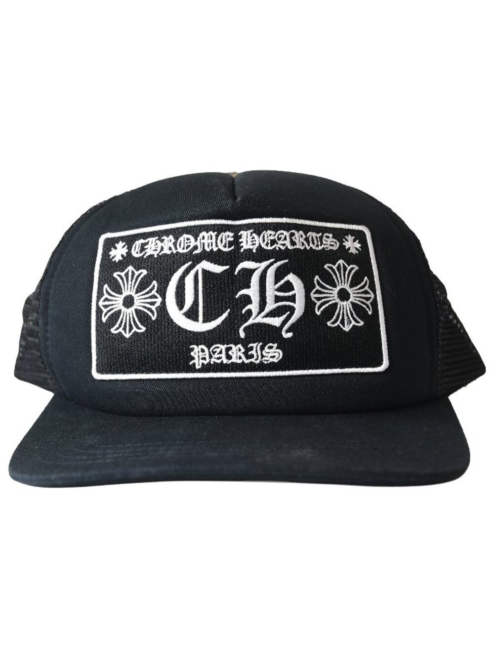 Chrome Hearts Paris Exclusive Trucker Hat Black